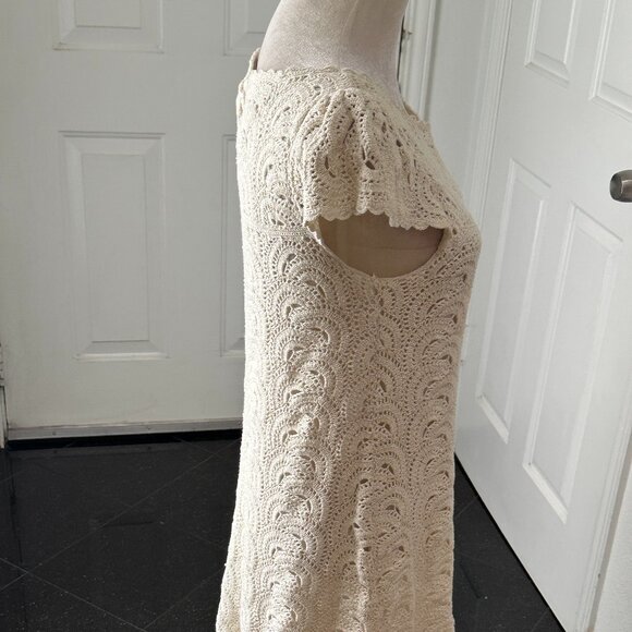 INC INTERNATIONAL CONCEPTS Women’s Ivory/Gold Embroidered Sheath Dress Sz L - Picture 12 of 15